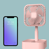 INN® Ventilateur à trois vitesses bureau pliable mini ventilateur de charge télescopique pliable usb ventilateur portable silencieux