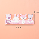 Crochet de vêtements rangée bois dessin animé mignon chambre d'enfants derrière la porte clé créatif cuisine salle de bain co
