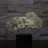 TD® Décoratif USB Camion 7 Couleurs Télécommande Illusion Optique Veilleuse 3D Visualisation Tableau Lampes De Bureau 3D Glow LED La