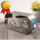 INN® S2 sans fil Bluetooth carte audio insérer U disque avec radio réveil thermomètre affichage extérieur universel argent