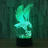 TD® Lampe optique poser décoratif tactile 7 couleurs illusion optique - modèle faucon - faible consommation câble USB ou 3 piles AAA