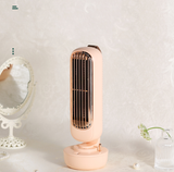 INN®  Ventilateur d'humidification Mini ventilateur portable de table d'humidification en forme de tour vintage ventilateur de