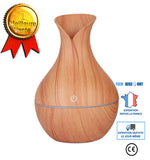 TD® Diffuseur d'arôme Petit vase à grain de bois Lampe colorée USB Humidificateur de bureau Vase à grain de bois profond Humidificat