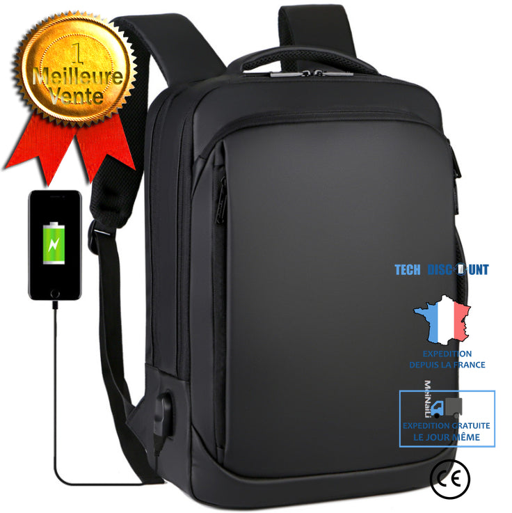 TD® Sac a Dos Ordinateur Portable 12-16 Pouces  avec USB Charging Port pour Université d'affaires  Fonctionnel Knapsack Backpack