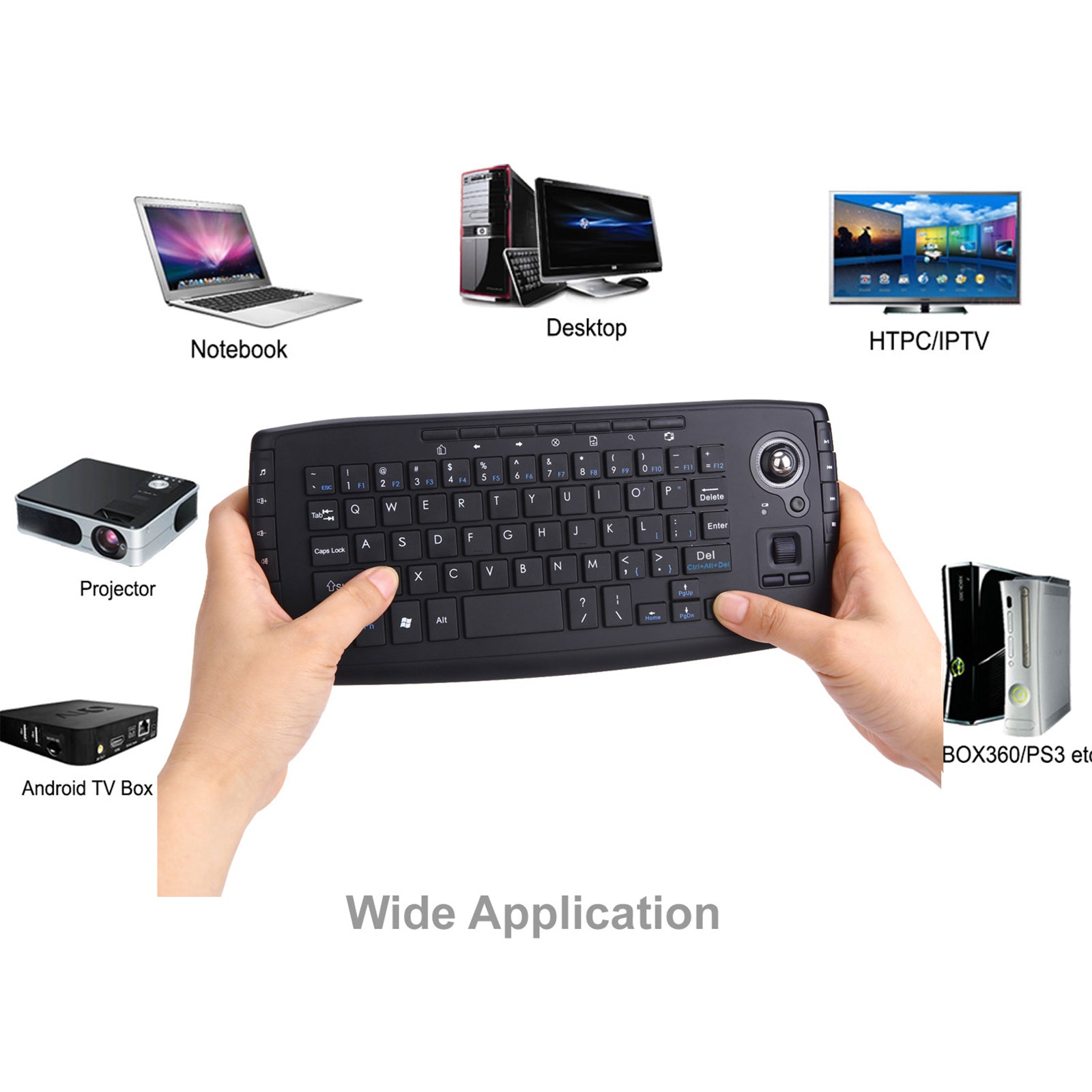 TD® Mini clavier et souris sans fil 2.4G pour les jeux de bureau