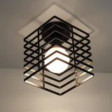 TD® Lampe industriel en forme de diamant bureau chambre lecture plafond créative en fer forgé restaurant allée magasin café suspendu