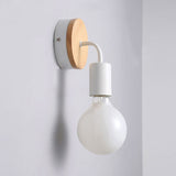 Lampe de chevet nordique applique chambre simple moderne L chambre fond mur boutique noir et blanc bois art applique murale s