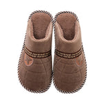 Pantoufles en coton à semelles épaisses, chambre  d'automne  et d'hiver pour hommes et chaussures moelleuses pantoufles en co