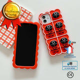 Squid Game Silicone Téléphone Protection Rouge Personnalité Design Couverture Décompression Anti-chute Rouge Homme Téléphone