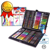 Papeterie pour enfants 168 pièces ensemble de stylos de couleur cadeau d'anniversaire art ensemble d'apprentissage pastel à l