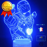 TD® Veilleuse   3D Lumières 3D Amour Votre Style Super Héros Que L'Amour Figure Nuit Lumière Led Vision 7 Couleur Chambre Parti Bure