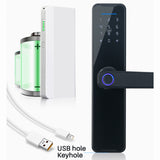 TD® Serrure de porte de maison maison antivol empreinte digitale serrure de mot passe porte de bureau serrure électronique intellige