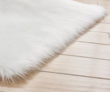 TD® canapé maison coussin baie vitrée coussin de laine imitation tapis bébé automne jeu froid preuve couverture antidérapante,Blanc