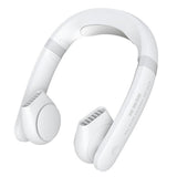TD® Ventilateur de cou suspendu couleur blanc portable extérieur sans fil petit mini accessoire de charge sans lame silencieux vent