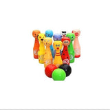TD® Kit de Jeu Bowling/ Mega-Deal Enfant Mini Bowling en bois/ 10 Quilles + 3 Balles Colorées et Numérotés Fournis
