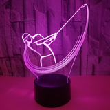 TD® Nouveau Golf 3D Veilleuse Coloré Touche Tactile Télécommande Cadeau Atmosphère Stéréo 3D Petite Lampe De Table