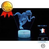 TD® Lampe optique poser décoratif tactile 7 couleurs illusion optique - modèle T-Rex - faible consommation câble USB ou 3 piles AAA