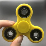 TD® Fidget Spinner Toy / Hand Spinner/ Tri-Spinner avec Perles Céramique/ Jouet Anti stress et Anxiété. Jaune