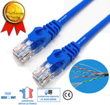 TD® cable ethernet lan catégorie 6 haut débit reseau imprimante ordinateur portable ps4 souple double fibre gigabit wifi xbox pc