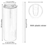 TD® Thermos paille plastique 20 oz acier inoxydable 304 pour sublimation colorant revêtement de transfert thermique tasse d'isolatio