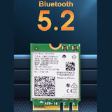 TD® Ordinateur portable de carte réseau sans fil WIFI6E intégré 3000M avec transmission Bluetooth 5.2, installation rapide et simple
