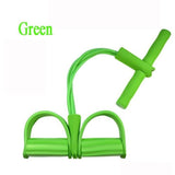 TD® 4 Tube en caoutchouc Fitness élastique abdominale maison gymnastique équipement de Sport tirer cord - Modèle: green