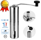 TD® Moulin à café Manuel Haut de Gamme avec Broyeur en Céramique Acier Inoxydable Moulin main réglable Pratique et Idéal poudre moul