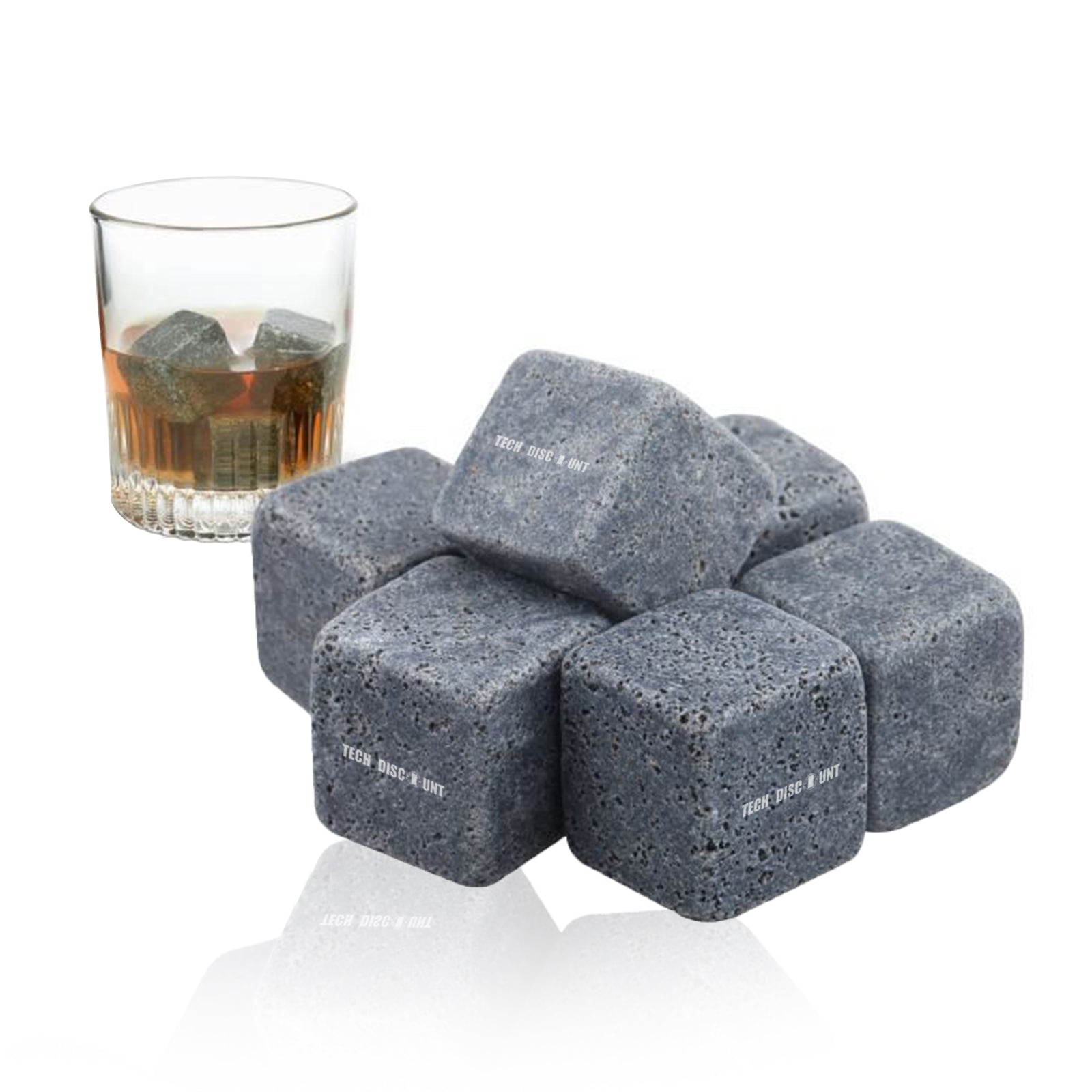 TD® Lot de 9 pierres de Whisky refroidissement de boisson cocktail glacer freezer congélateur refroidis boisson glaçons artificielle