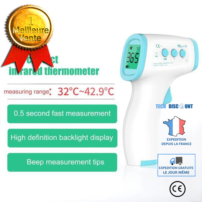 Thermomètre sans contact frontal infrarouge température adulte enfant bébé