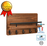 Crochets pour vêtements rangée porte-clés bois lettres décoration murale supports  rangement  clés tentures murales porte-man