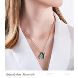LSC® Luxe Collier Femme - Strass Cristal Pendentif Cœur Zircon Diamant - Bijoux femme - Cadeau Anniversaire Noel