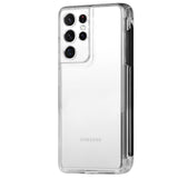 TD® Coque de téléphone étanche transparente pour Samsung Galaxy S21 Ultra avec étui de protection pour fente pour stylo S-pen