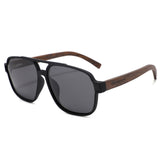 TD® Lunettes de soleil polarisées en bois printemps verres en bois de bambou hommes et femmes lunettes de soleil de protection UV