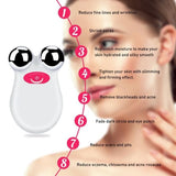 TD®  Ascenseur Facial électrique Rechargeable de Machine de Massage de microcourant de rouleau serrant le dispositif formé par