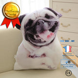 TD® Coussin chien creative en 3d-simulation chien en peluche oreiller jouet poupée-oreiller en 3D pour maison-housse de cousin déco