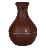 TD® Diffuseur d'arômes Vase Humidificateur à Grain de bois Grain de bois Petit Vase USB Lampe colorée Humidificateur de bureau Grain