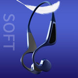 TD® Casque stéréo à conduction osseuse bleu V12 sport de course écouteurs intra-auriculaires intelligents portables bluetooth étanch
