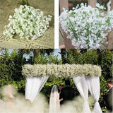 TD® Bouquet de fleur de gypsophile artificielle décoration mariage intérieur extérieur soie artificielle blanche moderne et tendance