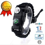 Produits de plein air Cordon de parapluie Bracelet tressé Tige de magnésium multifonctionnelle Bracelet sport  LED Signal dét