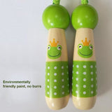 TD® Sports d'intérieur exercice corde à sauter entraînement manche en bois maison aire de jeux Fitness é - Modèle: green  -