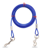 TD® Laisse pour animaux de compagnie double tête une traînée deux chaîne de fer allongée chaîne de chien de câble métallique
