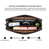 TD® Password Lock embrayage anti-vol d'embrayage pour hommes de grande capacité en cuir souple Dossier d'affaires hommes