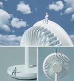 INN®  Mini ventilateur de bureau portable tournant avec charge 5W
