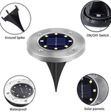 TD® 4 pcs 8LED solaire lumière souterraine est blanche-112SI