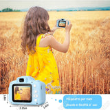TD® Enfants Caméra Électronique Jouet Garçon HD Enregistrement Vidéo Bande 32 GB TF Carte Bleu Anniversaire Cadeau De Noël