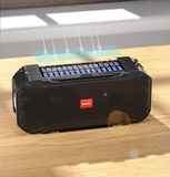 TD® Haut-parleur bluetooth sans fil solaire multifonctionnel radio FM lampe de poche portable haut-parleur bluetooth extérieur sport