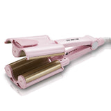 TD® Fer à friser de grand diamètre 32mm attelle d'ondulation de l'eau grand volume ménage tourmaline céramique cheveux secs perm