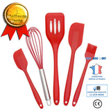 TD®  Lot de 5 Ensemble Ustensiles de cuisine alimentaire barbecue silicone BROSSE ALIMENTAIRE