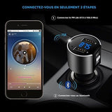 TD® Transmetteur FM Bluetooth/Adaptateur radio transmetteur sans-fil de voiture/Assume les fonctions de Lecteur MP3 kit mains libres