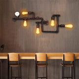 Applique d extérieur Appliques Murales Vintage Industrielle Reacutetro en Tuyau dEau avec Cinq Sources de Lumiegravere Edison
